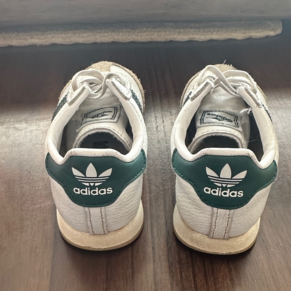 Adidas Samoa White and Dark Green Shoes - Picture 4 of 6